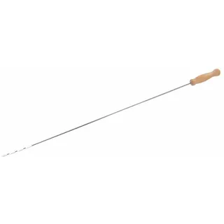 Grillspieß Lagerfeuerspieß Stockbrotspieß 90 cm Edelstahl mit Holzgriff spieß