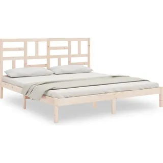vidaXL Massivholzbett ohne Matratze 200x200 cm - Braun