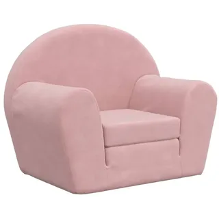 vidaXL Schlafsofa für Kinder Rosa Weich Plüsch - Rosa