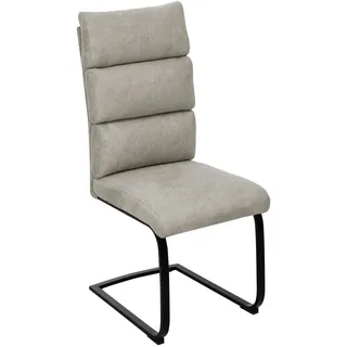 Novel Schwingstuhl , Taupe , Metall, Textil , U-Form , 47x106x63 cm , Stoffauswahl , Esszimmer, Stühle, Schwingstühle
