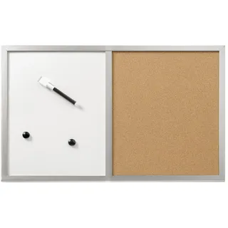 Herlitz Kombi-Tafel 60 x 40 cm Silber/Weiß