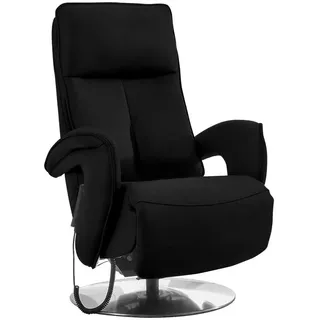 Valdera Relaxsessel , Schwarz , Metall , Echtleder , Longlife-Leder, Semi-Anilinleder , 77x110x87 cm , Goldenes M , Fußauswahl, Lederauswahl, Stoffauswahl, Relaxfunktion, Aufstehhilfe, Herz-Waage-Funktion , Wohnzimmer, Sessel, Ledersessel