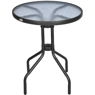 Outsunny Gartentisch Ø 60 x 70 cm Schwarz