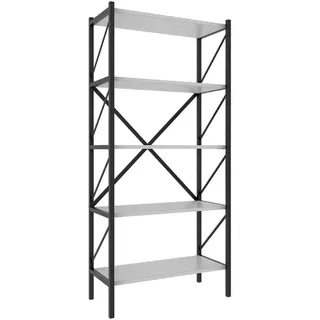 VCM Insasi Bücherregal 66 x 34 x 160 cm Weiß