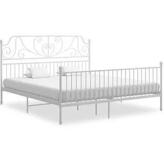 vidaXL Bettgestell 180 x 200 cm Weiß