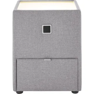 Jockenhöfer Nachtkonsole JOCKENHÖFER GRUPPE "Lancy", grau (grau 313, 09), B:42,5cm H:53cm T:45cm, Glas, Holzwerkstoff, Sideboards, Nachtkonsole, mit LED-Beleuchtung