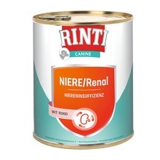 24x800g Vită RINTI Canine Niere/Renal Hrană umedă pentru câini