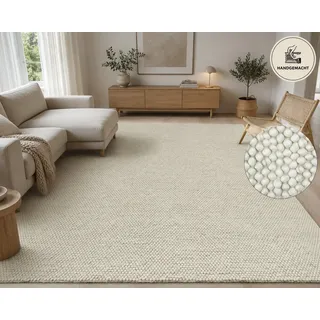OTTO home Wolly Wollteppich 200 x 200 cm Beige