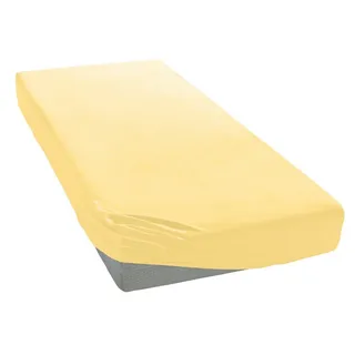 MY HOME Spannbettlaken Physalis Jersey 200 x 200 cm gelb