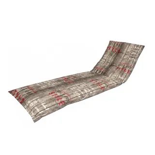 Madison C067 Rollliegenauflage Gartenliege 200x60x8cm grau gestreift