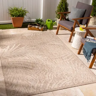 Surya Teppich »LINZ«, rechteckig, 4 mm Höhe, Teppich In- Outdoor Boho Jute-Optik, Balkon, Terrasse, Garten, Beige,