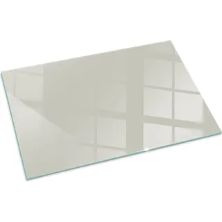 Farbe Hellcreme – Glasbodenplatte für – Kaminofen – Kaminplatte Glas – Schutzglas – Funkenschutzplatte –Glasbodenplatte Feuerfeste – Hitzeschutzplatte – Bodenschutz aus Glas – 100x70 cm