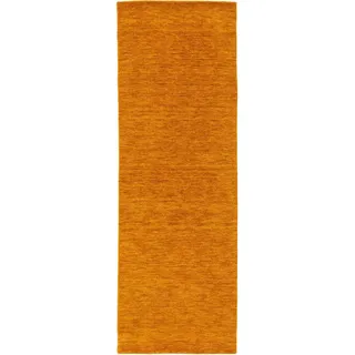 benuta Nest Wollteppich-Läufer Jamal Gelb 70x200 cm , Textil , Beton Optik , Rechteckig , 70x200 cm , Gots , pflegeleicht , Teppiche und Böden, Teppiche, Teppichläufer, Läufer