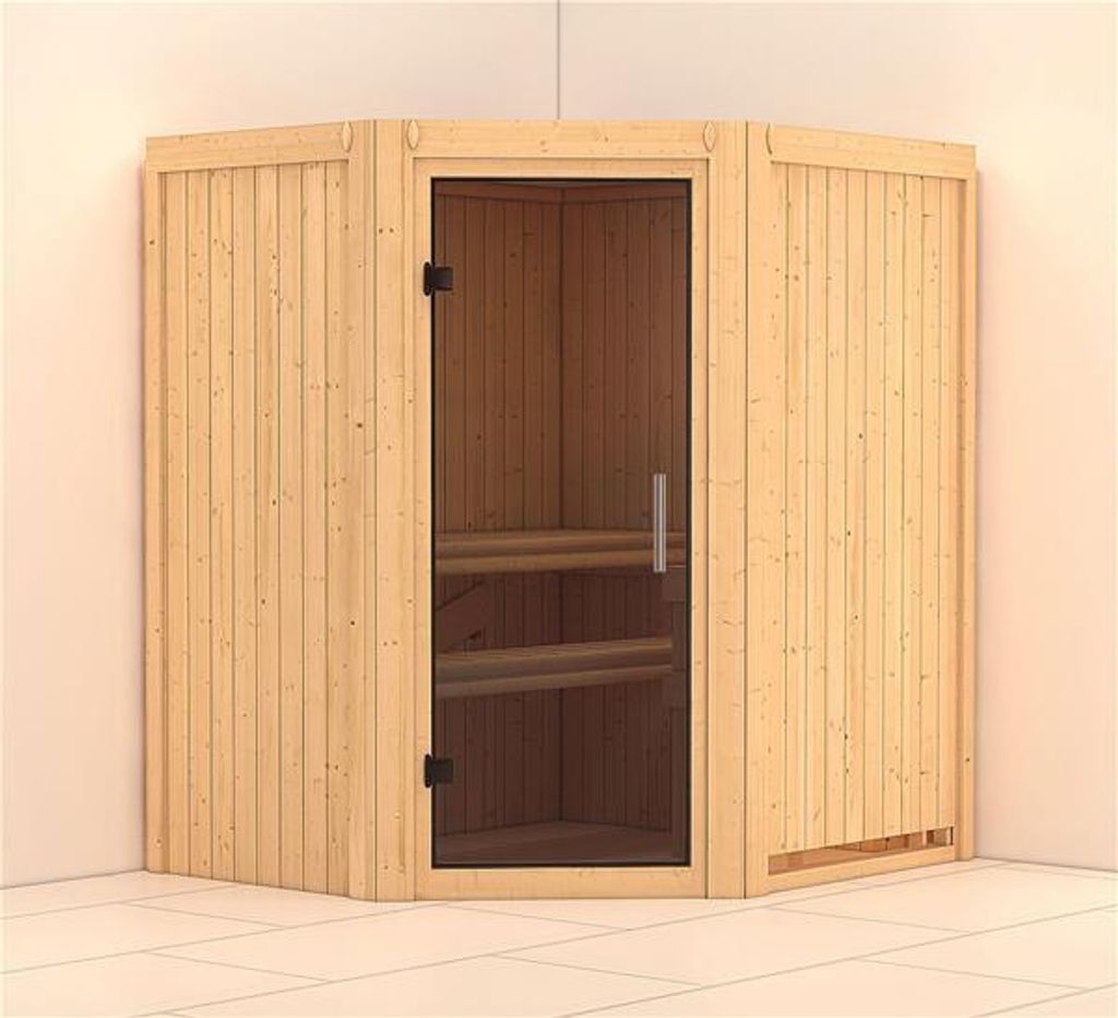 Bild von Sauna Tonja Eckeinstieg, ohne Saunaofen moderne Tür