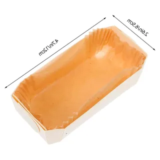 10er-Pack Backform mit Papiereinlage, Holzbackform, antihaftbeschichtete Kastenformen, rechteckige Brotform für die Mikrowelle