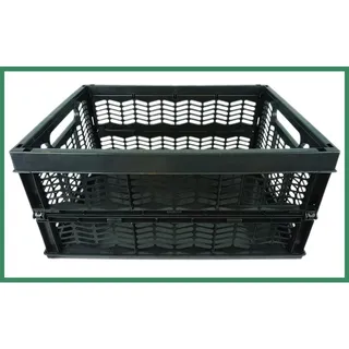 Novaliv Klappboxen faltbar stabil | 4x 30L Schwarz Schwarz baskets Einkaufskiste| Klappkisten Set Tragebox Aufbewahrung Einkaufskörbe Körbe Aufbewahrung Küche - Schwarz