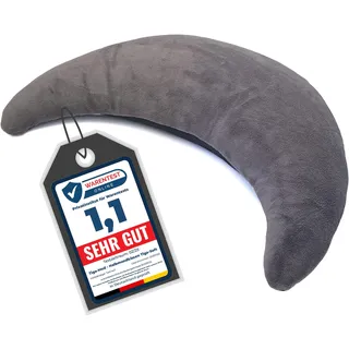 Tiga-Med Halbmondkissen TIGA-Soft XL | Ergonomisches Nackenkissen/Stillkissen/Kopfkissen mit Mikroperlen | zum Entspannen, Schlafen, Lesen und Stillen | Bezug separat waschbar bei 40°C (Grau)