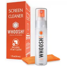 WHOOSH! Bildschirmreiniger-Set - 30ml + 1 Microfiber Cleaning Tuch - ideal für Smartphones, iPads, Brillen, E-Reader, LED, LCD und Fernseher