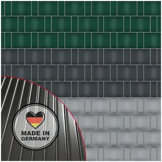 NOOR Sichtschutzstreifen PP PRO EXTRASTARK für Doppelstabmattenzaun - Zaunsichtschutz anthrazit 0,19x2,55 m - Stärke 1,5 mm gerillt - blickdichter Wind- & Sichtschutz - Zaunblenden Made in Germany