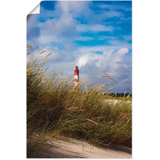 Artland Poster »Sommerimpression Amrumer Leuchtturm« Gebäude 1 Stk. tlg. als Leinwandbild, Poster in verschied. Größen, bunt