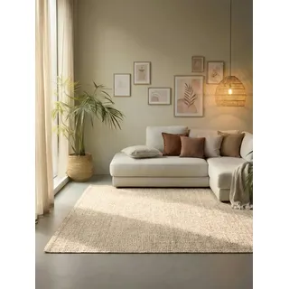 HANSE HOME Jaipur Juteteppich 190 x 280 cm Beige/Weiß