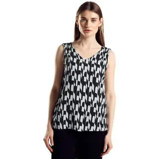 STREET ONE Damen A321802 Sommertop, Black, 42