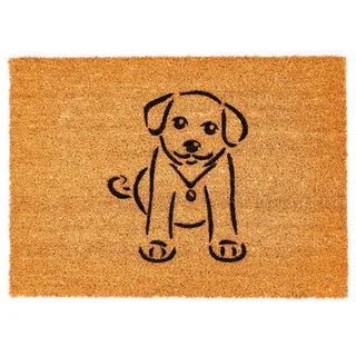 Andiamo Fußmatte »Kokos« rechteckig 15 mm Höhe Schmutzfangmatte, Kokosmatte, mit Spruch, Motiv Hund oder Katze