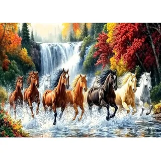 MXJSUA Diamond Painting Erwachsene, Rennendes Pferd Diamant Painting Bilder 30x40cm 5d Diamond-Painting Geeignet Als Geschenk, Zur Entspannung und Als Wanddeko