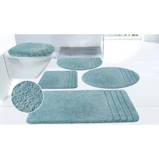 Badematte MÖVE "Loft, Badvorleger, Badezimmer Teppich" Gr. 1, blau (arctic), H:30mm, Polyacryl, Badematten, Badematte, Badteppich, Badematten auch als 2 teiliges Set & rund, Topseller