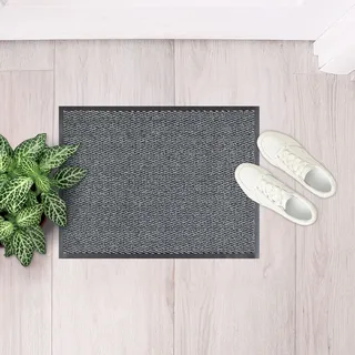 Andiamo Fußmatte Easy - Schmutzfangmatte, Türmatte & Fussmatte für den Eingangsbereich - Läufer Flur nimmt Schmutz effektiv auf - 90 x 150 cm in Hellgrau