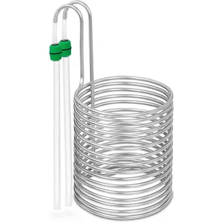 Royal Catering RCBM-42NCS Eintauchkühler Würzekühler Ø 26 cm 16 Schleifen 60 l in 30 min auf 25-30 °C Edelstahl Kühlspirale Maische-Kühler