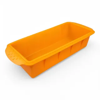 GMMH Silikon Brotbackform, Kastenform Antihaft Backform Kuchenform für Kuchen und Brot, Bananenbrot, Brotform 23x10x6 cm (Orange)