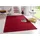 Teppich Fancy – Wohnzimmerteppich einfarbig Modern Velours Teppich für Esszimmer, Wohnzimmer, Schlafzimmer, Küche – Rot, 80x150cm