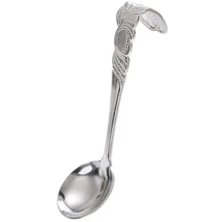 Gräwe ostfriesischer Sahnelöffel, Edelstahl, Serie Rosendekor