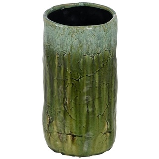 BigBuy Home Vase grün Keramik 17,5 x 17,5 x 33 cm