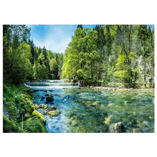 WallArena Fototapete Wasserfall 3D Natur 300x210