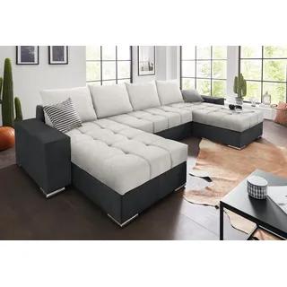 Collection AB Wohnlandschaft Mikrofaser 6-Sitzer Weiß