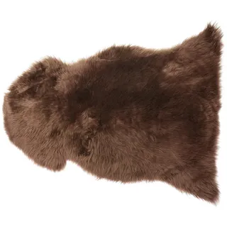 Beliani Schaffell Uluru 100/110/65 cm , Dunkelbraun , Fell , Freiform , 65x100 cm , Teppiche und Böden, Teppiche, Schaffelle & Kuhfelle