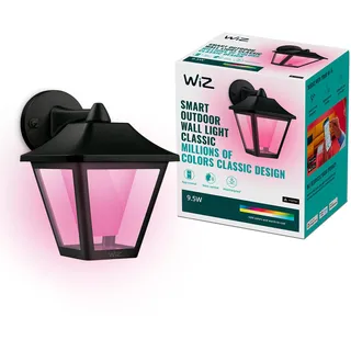 WIZ Smarte Outdoor Wandleuchte IP44 schwarz