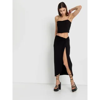 LSCN by LASCANA Spaghettitop Set, und Midirock, 2 Stk. und Midirock, schwarz