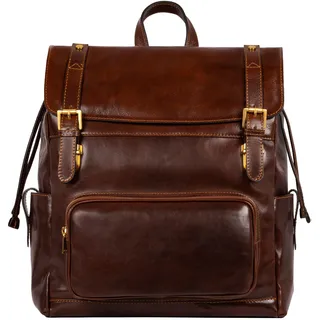 Time Resistance Herren und Damen Rucksack aus Leder - Handgefertigt in Italien - 100% Lederrucksack - Vintage Rucksack Herren - Reiserucksack