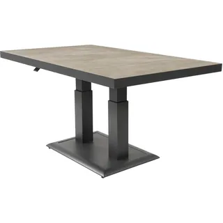 Lesli Living Hub-Loungetisch Murcia 140x85x50/72cm - Grau, Dunkelgrau