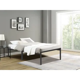 INOSIGN Metallbett »LIST Bett Bettgestell Bettrahmen Einzelbett Doppelbett« Stahlbett schwarz in TOP Qualität und 4 Breiten, Bett mit 26 Lattenroste zum Schutz der Matratze Bestseller, schwarz