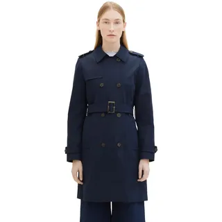 TOM TAILOR Damen Basic Trenchcoat mit Gürtel, 10668 - Sky Captain Blue, L