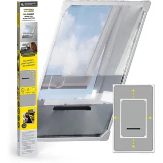EasyMaxx Insect Protect Teleskop Fliegengitter Fenster 63 x 93 cm bis 100 x 160 cm Weiß