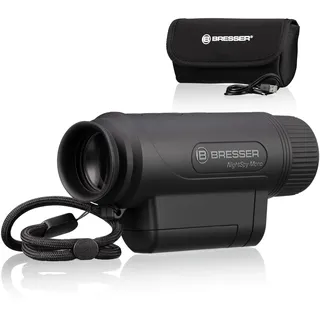 Bresser NightSpy Mono Nachtsichtgerät Digital mit IR-Beleuchtung & Kamera | 2X optische Vergrößerung, 100m Nachtsicht-Reichweite | inkl. Akku & Tasche