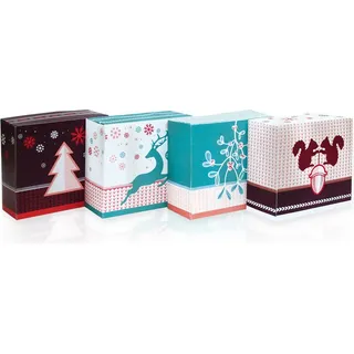 ROTH Adventskalender 24 Adventsboxen Winterwald Weiß