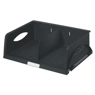 Leitz Ablagekorb Querformat A4 Maxi, Ideales Sortier- und Ablagesystem für Poststellen und Kopierräume, Schwarz, Sorty, 52300095