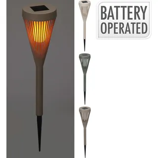 Solarfackel EH mit LED-Beleuchtung, 46,5 cm Höhe, 10x10 cm Grundfläche - Braun