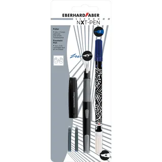 Eberhard Faber 551002 - Schreibset mit Füller, Tintenkiller und Tintenpatronen, Set NXT-PEN grau/schwarz